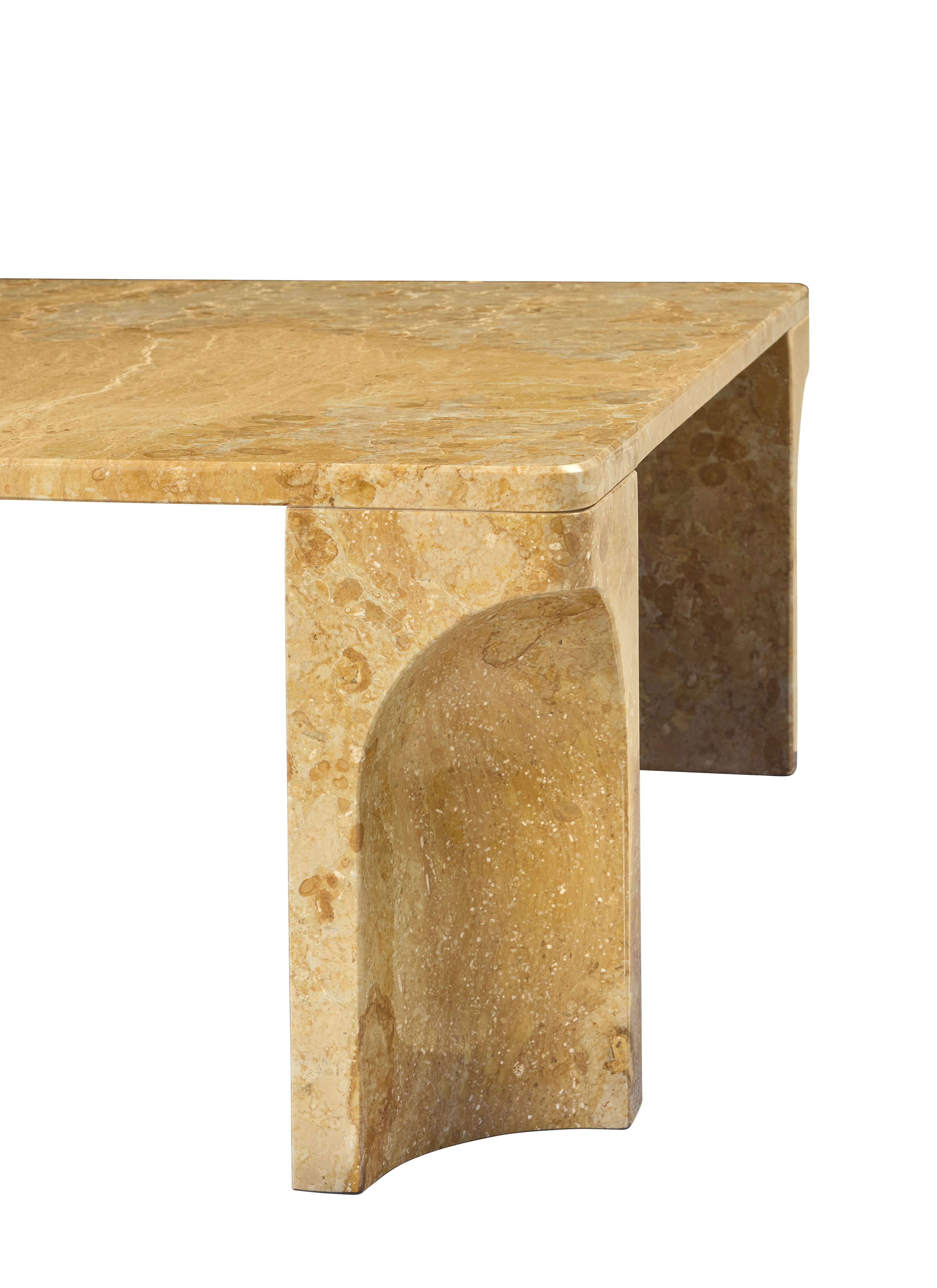 Doric sofabord 80 × 80 cm – Honey Amber