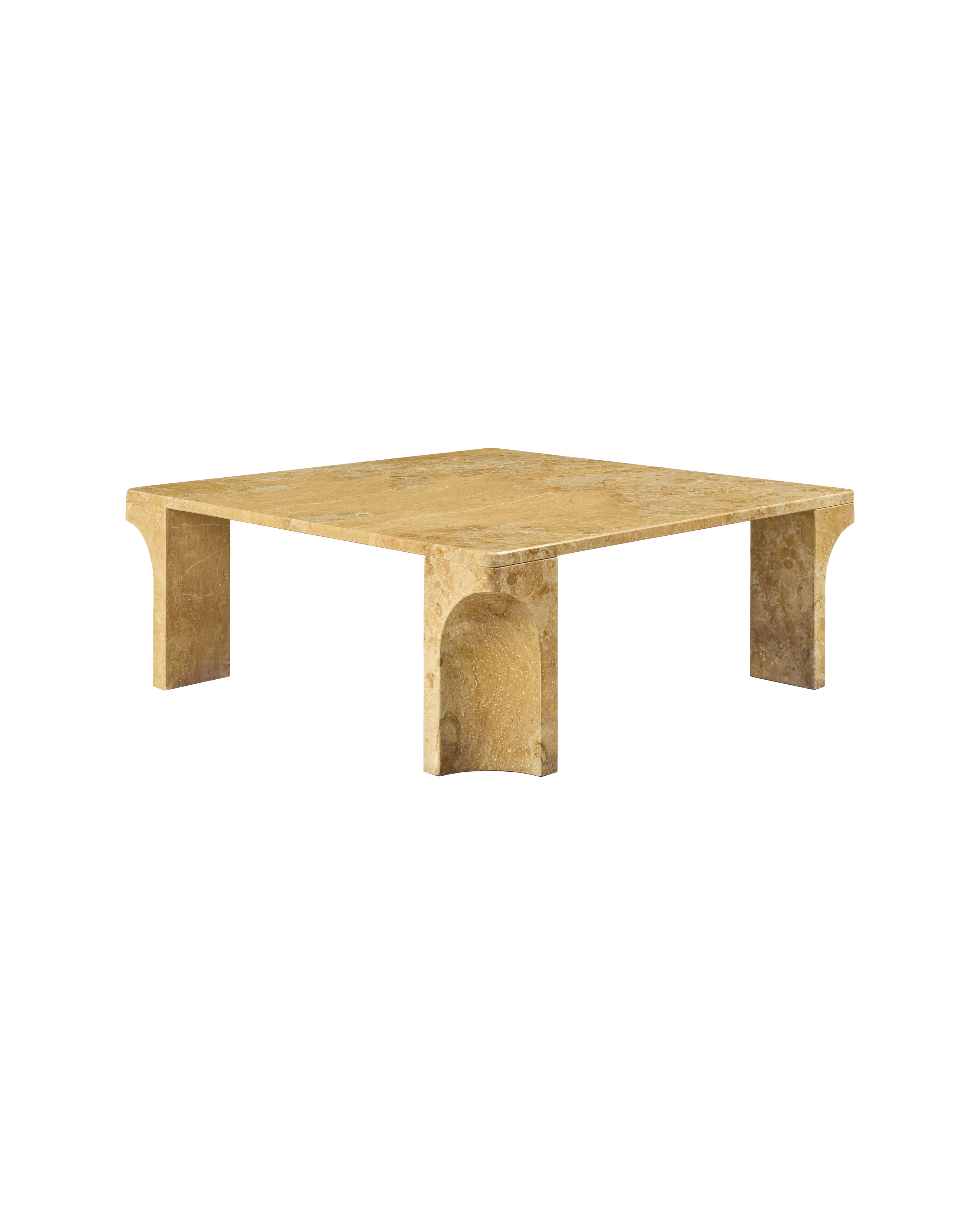 Doric sofabord 80 × 80 cm – Honey Amber