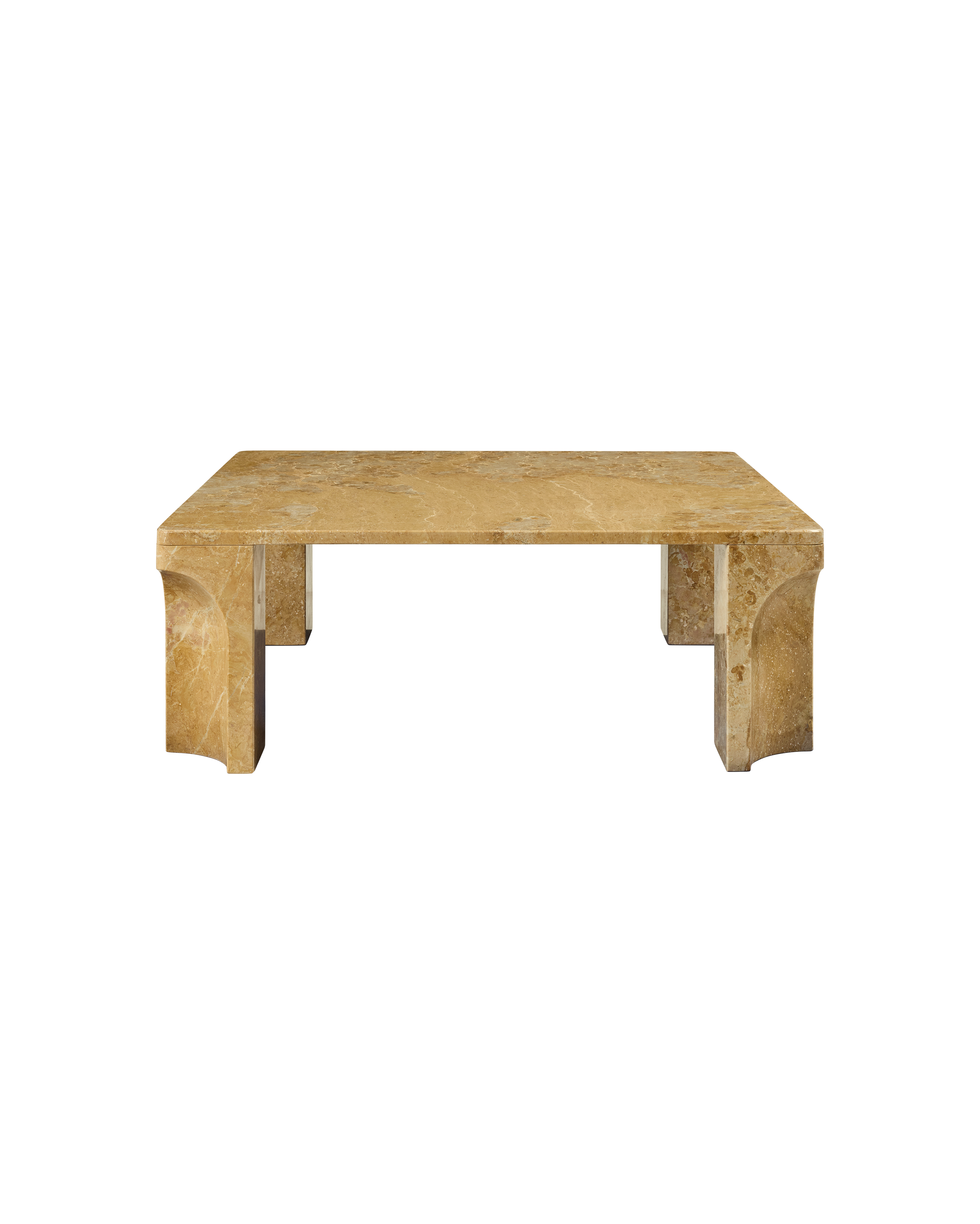 Doric sofabord 80 × 80 cm – Honey Amber