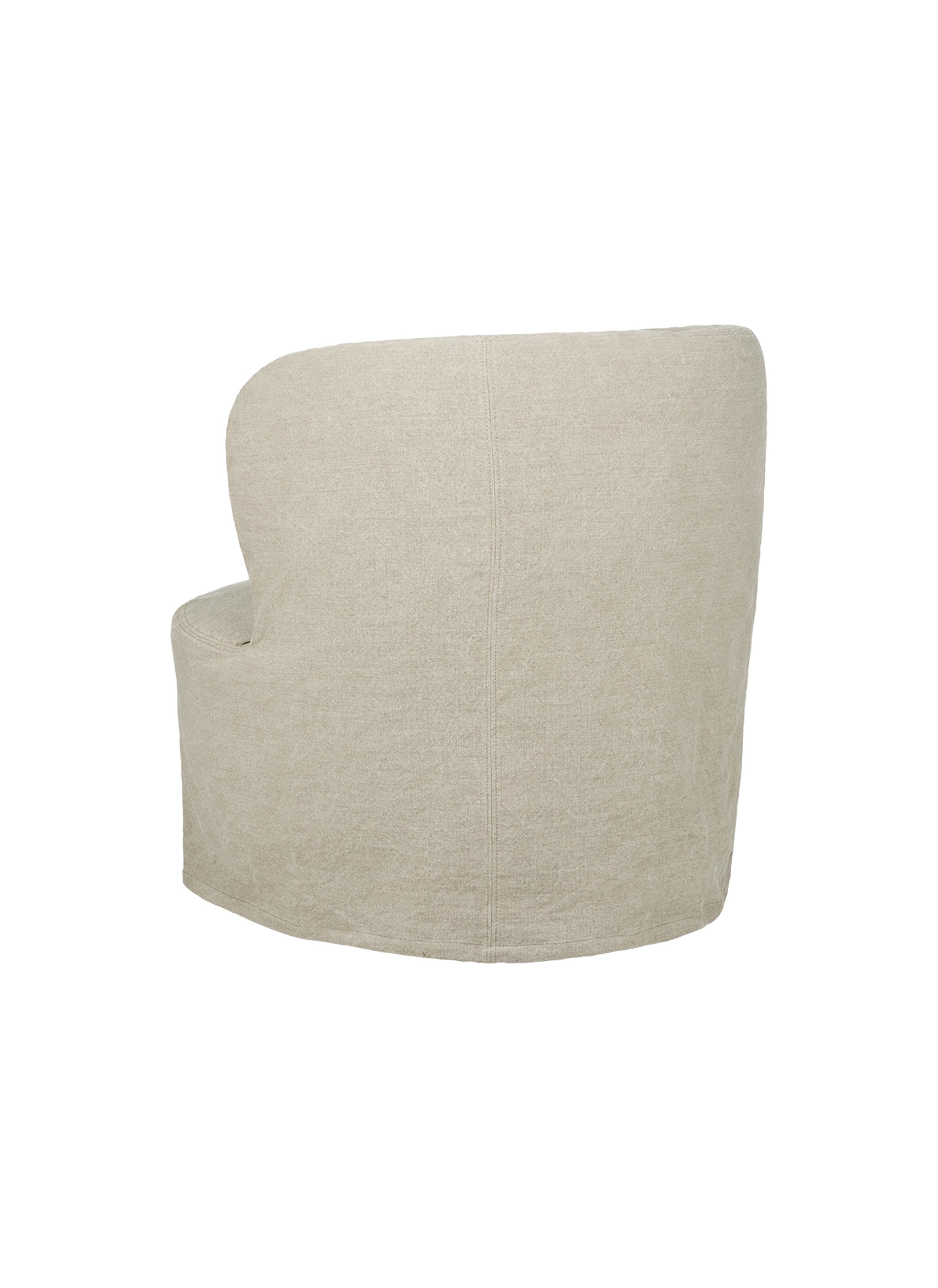 Stay lenestol med løst trekk Small – Linen 0023 Natural