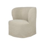 Stay lenestol med løst trekk Small – Linen 0023 Natural
