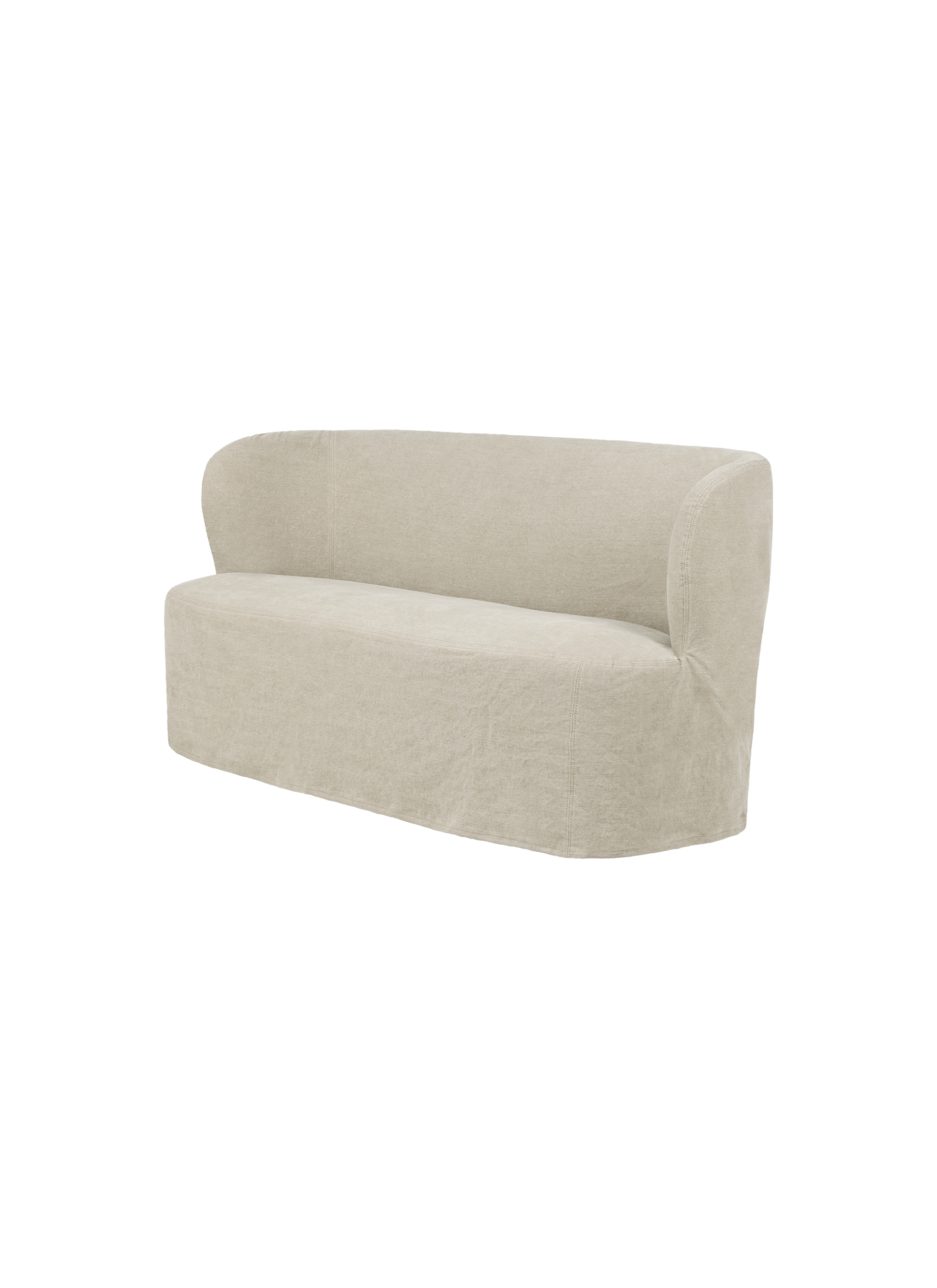 Stay sofa med løst trekk 150 cm – Linen 0023 Natural