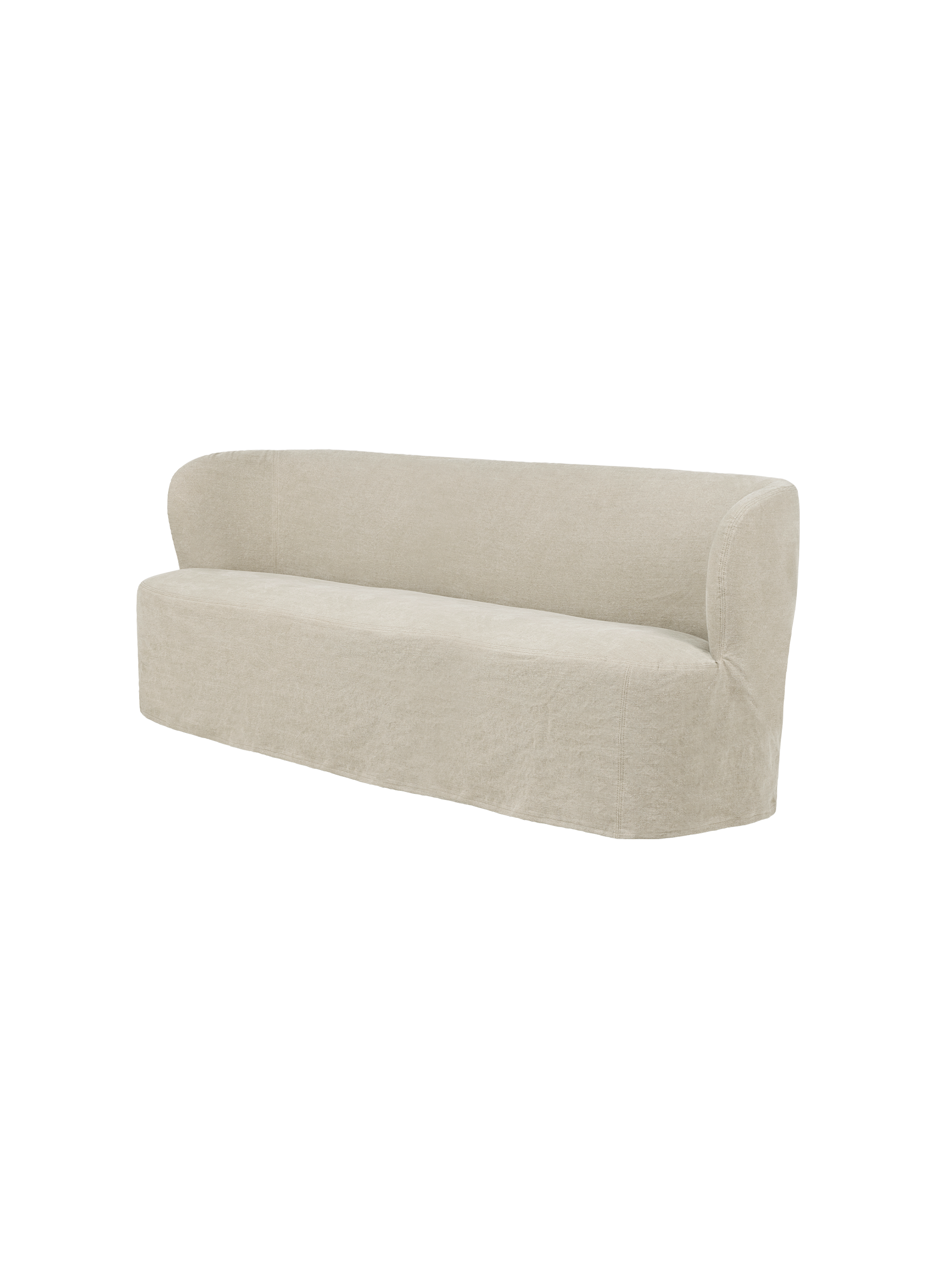 Stay sofa med løst trekk 190 cm – Linen 0023 Natural