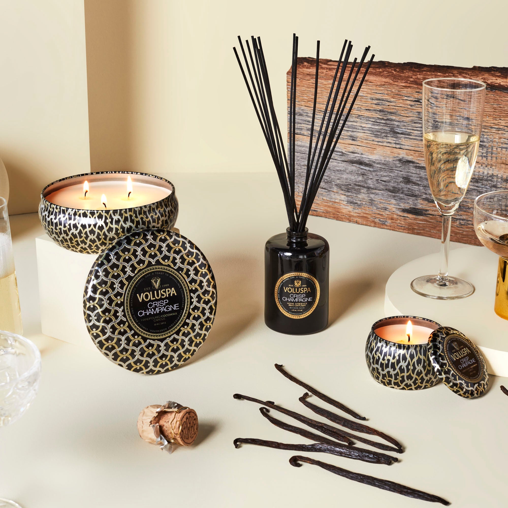 Crisp Champagne – Duftlys Mini Tin – Voluspa