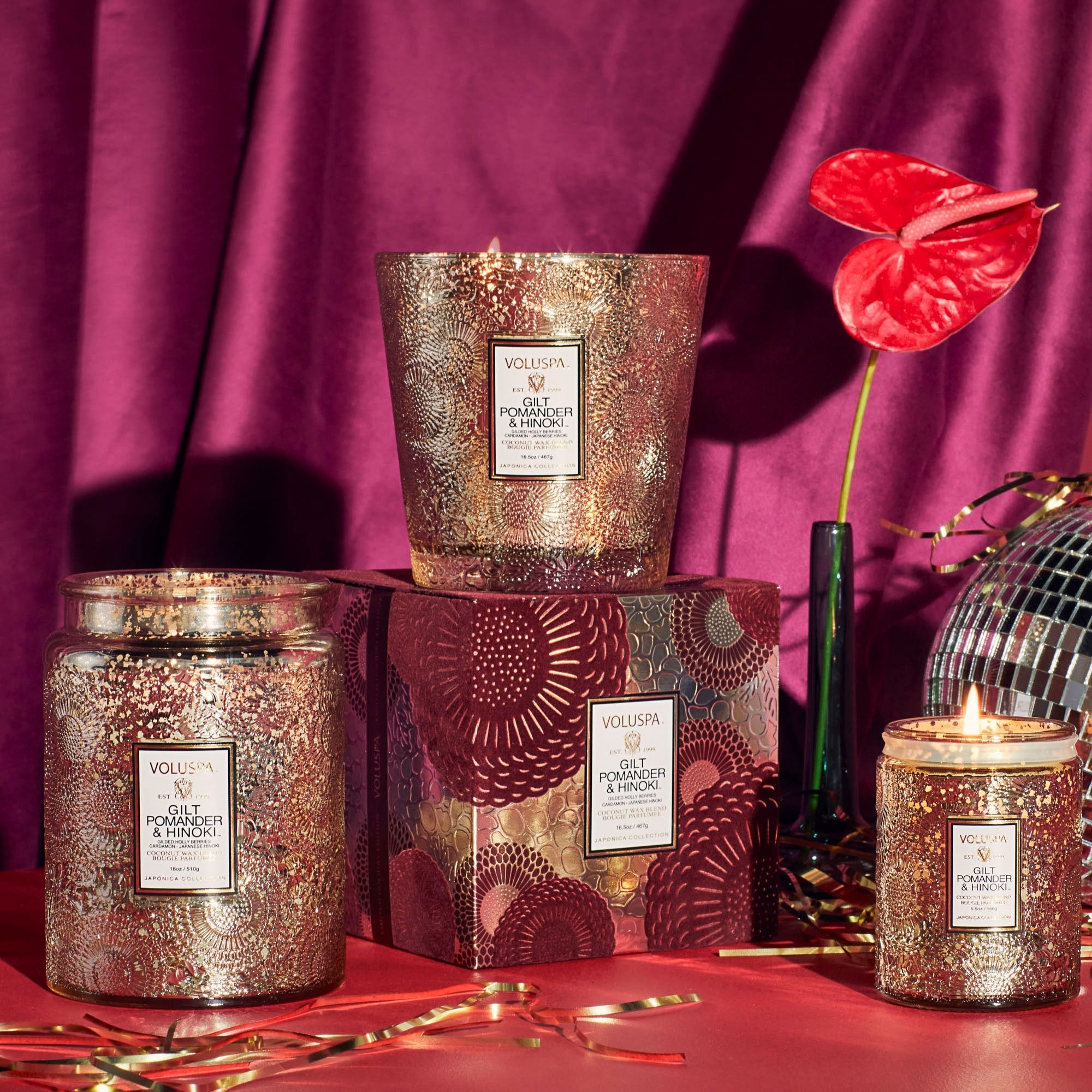 Gilt Pomander & Hinoki – Duftlys Small Jar – Voluspa