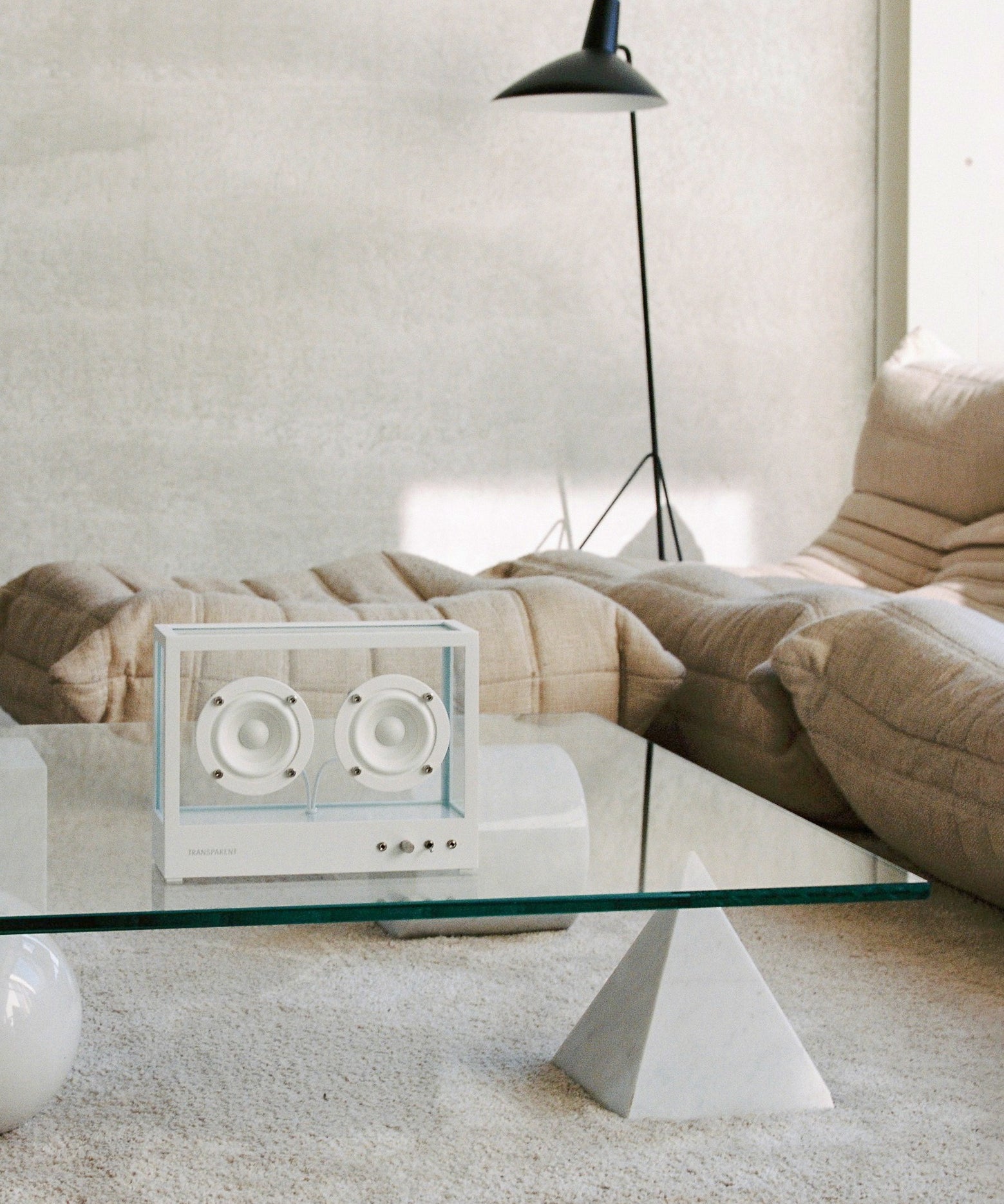 Small Transparent Speaker - White