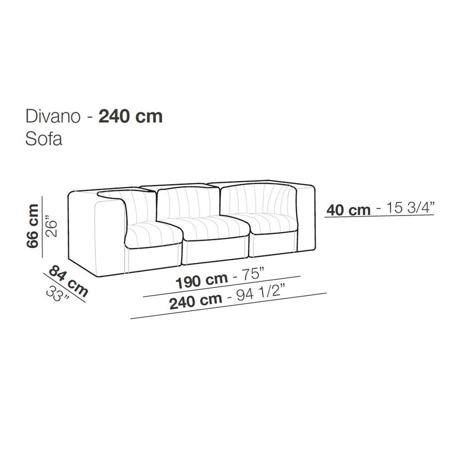 9000 3-seter sofa