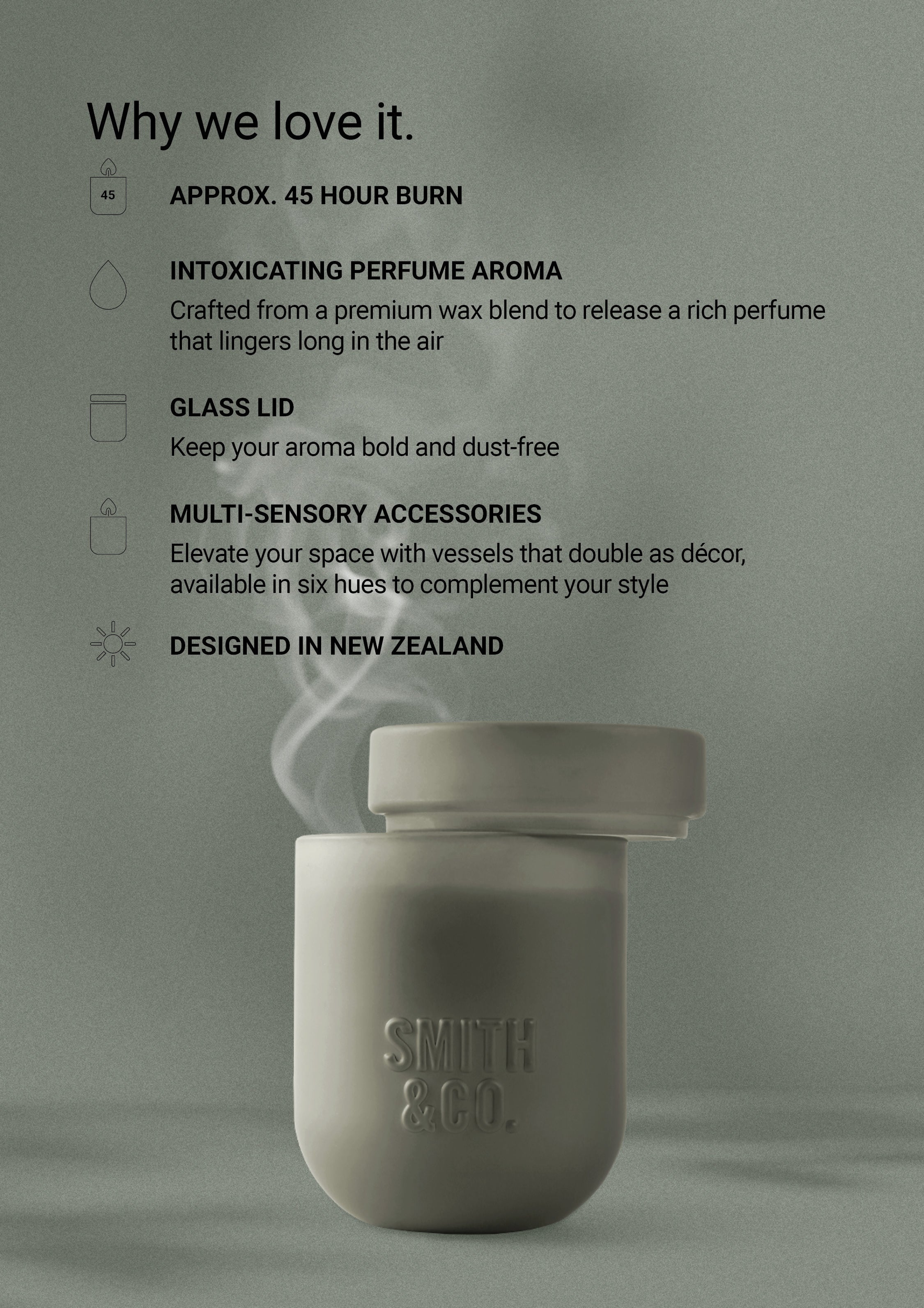 Amber & Freesia – Duftlys – Smith & Co