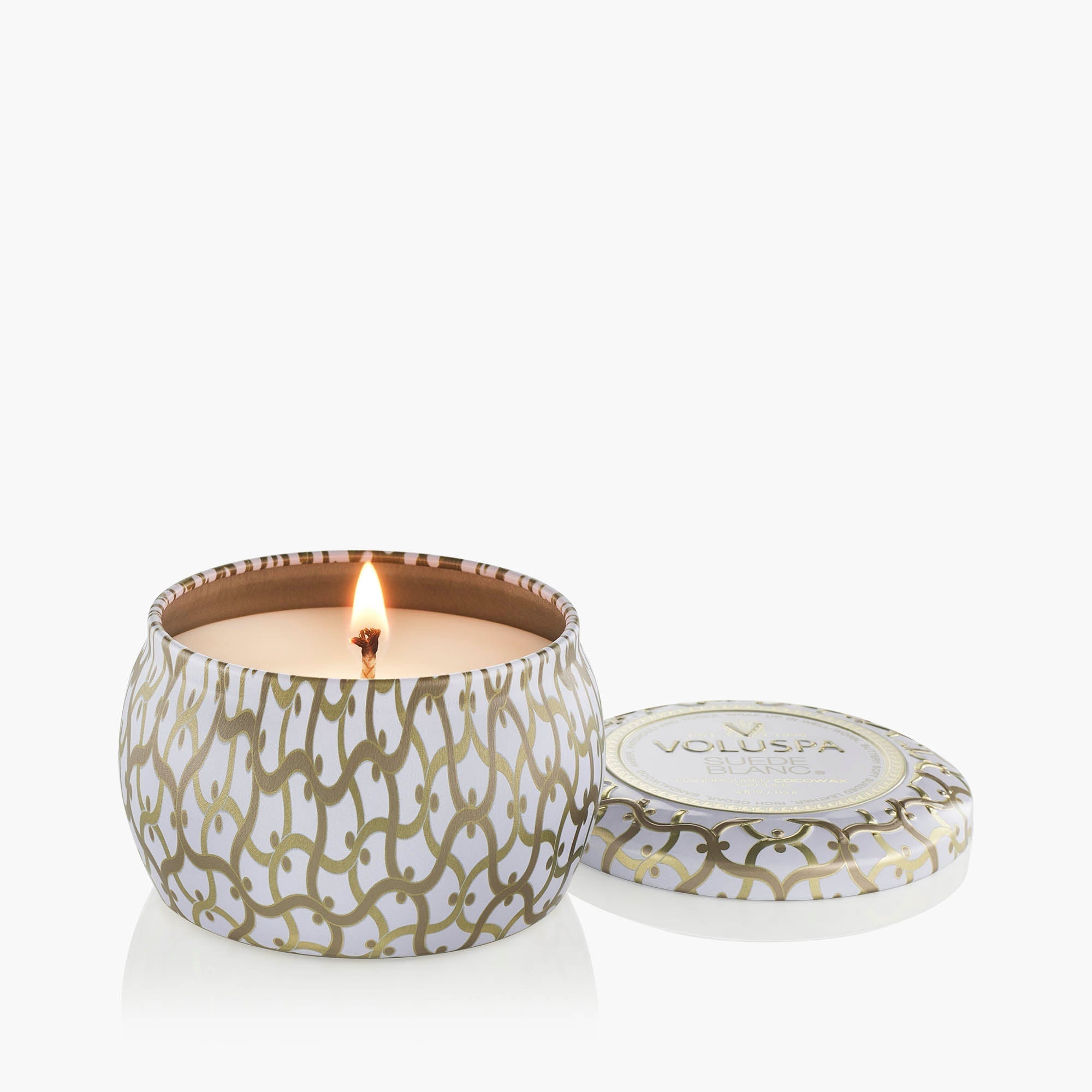 Suede Blanc – Duftlys Mini Tin – Voluspa