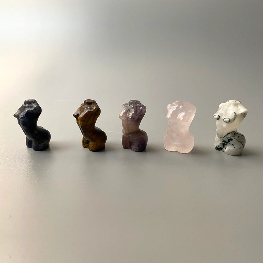 Mini Torso -  3 cm - Rainbow Moonstone