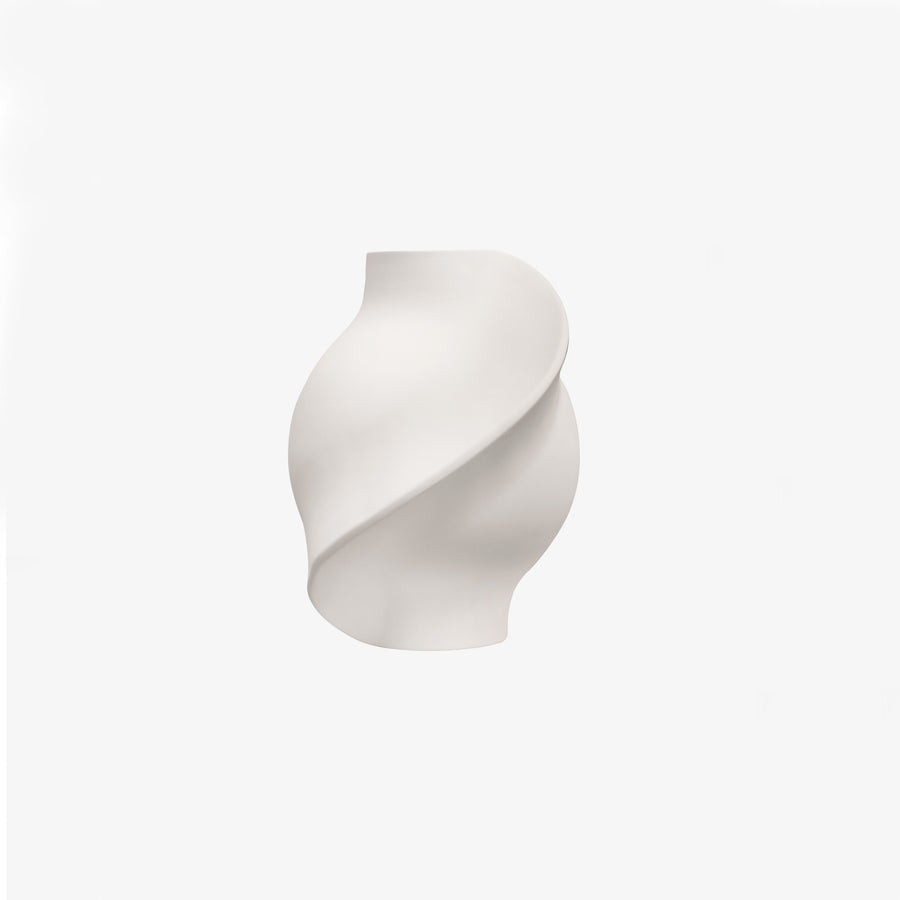 Pirout vase  #01 - Raw White