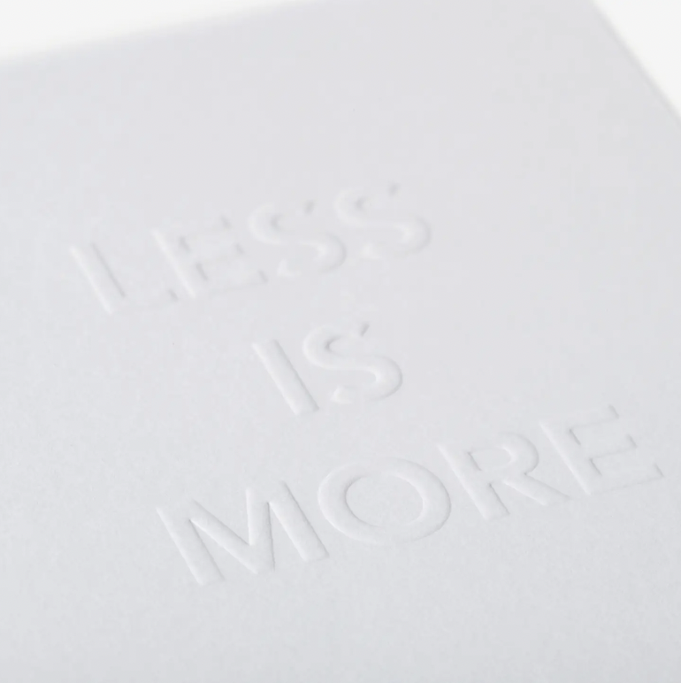 Less is more - Kort